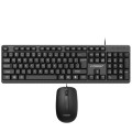 FOREV FV68 Wired Gaming Keyboard Mouse Set (Black)