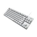 Logitech K835 Mini Mechanical Wired Keyboard, Green Shaft (White)