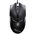 Chasing Leopard 179 USB 1600DPI Three-speed Adjustable Wired Optical Gaming Mouse, Length: 1.3m(Blac
