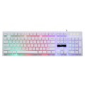 ZGB G20 104 Keys USB Wired Mechanical Feel Glowing Computer Keyboard Gaming Keyboard(White)