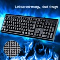 ZGB Q9 104 Keys USB Wired Grid Texture General Gaming Office Keyboard(Black)