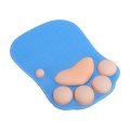 MONTIAN Cat Claw Shape Slow Soft Bracer Non-slip Silicone Mouse Pad (Blue)