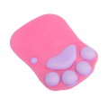 MONTIAN Cat Claw Shape Slow Soft Bracer Non-slip Silicone Mouse Pad (Rose Red)