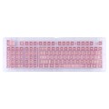 ABS Translucent Keycaps, OEM Highly Mechanical Keyboard, Universal Game Keyboard (Pink)