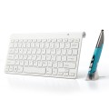 KM-909 2.4GHz Smart Stylus Pen Wireless Optical Mouse + Wireless Keyboard Set(White)