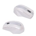 MZ-011 2.4GHz 1600DPI Wireless Rechargeable Optical Mouse with HUB Function(Pearl White)