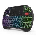 Rii X8 RT716 2.4GHz Mini Wireless QWERTY 71 Keys Keyboard, 2.5 inch Touchpad Combo with Backlight(Bl