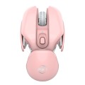 HXSJ T37 2.4GHz 1600dpi 3-modes Adjustable Wireless Mute Mouse (Pink)