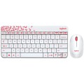 Logitech MK240 Nano Wireless Keyboard and Mouse Set (White)