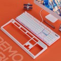 YINDIAO K300 USB Detachable Panel Mechanical Lighting Blue Shaft Gaming Wired Keyboard (White)