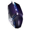 YINDIAO 6 Keys Gaming Office USB Mute Mechanical Wired Mouse(Black)