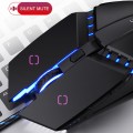 YINDIAO 6 Keys Gaming Office USB Mute Mechanical Wired Mouse(Black)