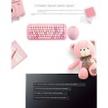 Mofii CADNY Pink Girl Heart Mini Mixed Color Wireless Keyboard Mouse Set (Yellow)