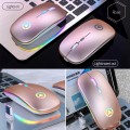 YINDIAO A2 BT3.0 + BT5.0 + 2.4GHz 1600DPI 3-modes Adjustable RGB Light Wireless Silent Bluetooth Mou