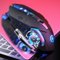 YINDIAO A4 2.4GHz 1600DPI 3-modes Adjustable Rechargeable Wireless Silent Gaming Mouse (Black Silver