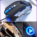YINDIAO G3PRO 3200DPI 4-modes Adjustable 7-keys RGB Light Silent Wired Gaming Mouse (Black)