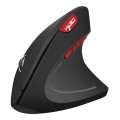 HXSJ T24 6 Buttons 2400 DPI 2.4G Wireless Vertical Ergonomic Mouse with USB Receiver(Black)