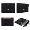 ND06 Multi-purpose Felt Button Laptop Inner Bag for 13.3 inch Laptop(Black)