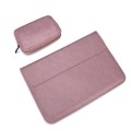 PU01S PU Leather Horizontal Invisible Magnetic Buckle Laptop Inner Bag for 14.1 inch laptops, with S