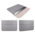 PU01S PU Leather Horizontal Invisible Magnetic Buckle Laptop Inner Bag for 15.4 inch laptops, with S