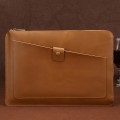 11.6 inch Genuine Leather Zipper Laptop Tablet Bag, For Macbook, Samsung, Lenovo, Sony, DELL Alienwa