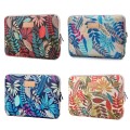 Lisen 7.0 inch Sleeve Case Colorful Leaves Zipper Briefcase Carrying Bag(White)