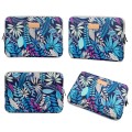 Lisen 11.6 inch Sleeve Case Colorful Leaves Zipper Briefcase Carrying Bag (Blue)