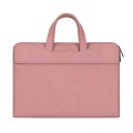 ST06 Waterproof PU Leather Zipper Hidden Portable Strap One-shoulder Handbag for 13.3 inch Laptops,