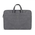 ST06S Waterproof PU Leather Zipper Hidden Portable Strap One-shoulder Handbag for 14.1 inch Laptops,