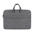 ST06S Waterproof PU Leather Zipper Hidden Portable Strap One-shoulder Handbag for 14.1 inch Laptops,