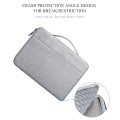 Oxford Cloth Waterproof Laptop Handbag for 14.1 inch Laptops, with Trunk Trolley Strap(Grey)
