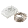 5m Silver Copper Wire String Light, 50 LEDs 3 x AA Batteries Box Fairy Lamp Decorative Light with Re