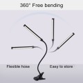 LED Desk Lamp 8W Folding Adjustable USB Charging Eye Protection Table Lamp, USB Charge Version(Black