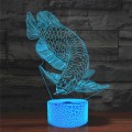 Fish Shape 3D Colorful LED Vision Light Table Lamp, Crack Touch Version