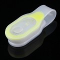 LED Magnetic Clothes Silicone Clip Lamp, CR2032 Button Batteries Powered (Yellow)