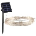 10m IP65 Waterproof Colorful Light Solar Panel Silver Wire String Light, 100 LEDs SMD 0603 Fairy Lam