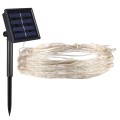 20m IP65 Waterproof Colorful Light Solar Panel Silver Wire String Light , 100 LEDs SMD 0603 Fairy La