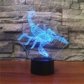 Scorpion Shape 3D Colorful LED Vision Light Table Lamp, 16 Colors Remote Control Version