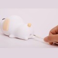 Cartoon Papa Puppy Shape Touch LED Night Light , Creative USB Charging Timing Dimmable Gift Lamp for