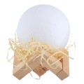 8cm Touch Control 3D Print Moon Lamp, USB Charging 7-color Changing LED Energy-saving Night Light wi