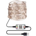 Christmas Decoration RGB Copper Wire String Light Bluetooth Mobile APP Control, Length: 2m 20 LEDs