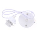 E27 Lamp Holder DIY Ceiling Chandelier Light Bulbs Screw Base Socket, Cable Length: 1m (White)