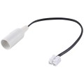 E14 Lamp Socket Base Holder with Electrical Wire Cable, Cable Length: 28cm(White)