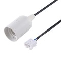 E27 Lamp Socket Base Holder with Electrical Wire Cable, Cable Length: 28cm (White)