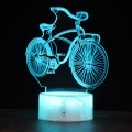 DC01 Crack Base Bicycle Creative 3D Colorful LED Decorative Night Light, Remote Control Version