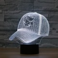 Baseball Cap Shape 3D Colorful LED Vision Light Table Lamp, 16 Colors Remote Control Version