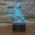 Play Football Black Base Creative 3D LED Decorative Night Light, USB with Touch Button Version