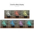 Play Football Black Base Creative 3D LED Decorative Night Light, Rechargeable with Touch Button