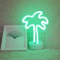 Coconut Tree Romantic Neon LED Holiday Light with Holder, Warm Fairy Decorative Lamp Night Light for