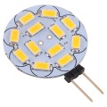 G4 12 LEDs SMD 5730 360LM 2800-3200K Round Shape Stepless Dimming Energy Saving Light Pin Base Lamp